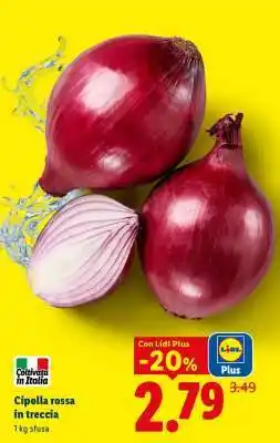 Lidl Cipolla rossa in treccia offerta