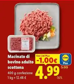 Lidl Macinato di bovino adulto scottona offerta