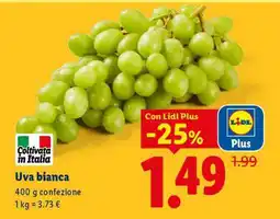 Lidl Uva Bianca offerta