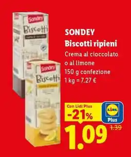 Lidl Sondey Biscotti ripieni offerta