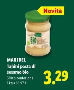 Lidl MARIBEL Tahini pasta di sesamo bio offerta