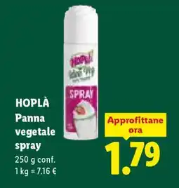 Lidl HOPLÀ Panna vegetale spray offerta