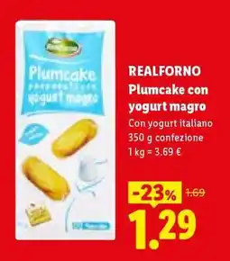 Lidl REALFORNO Plumcake con yogurt magro offerta