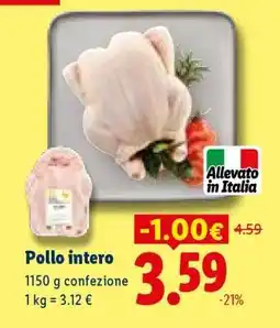 Lidl Pollo intero offerta