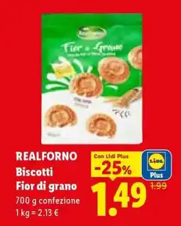 Lidl REALFORNO Biscotti Fior di grano offerta