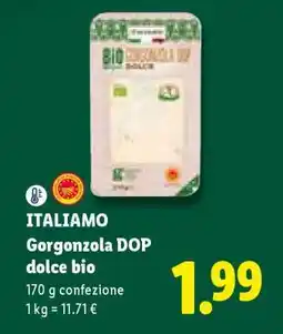 Lidl ITALIANO Gorgonzola DOP dolce bio offerta