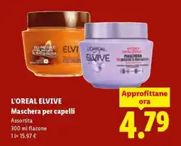Lidl L'OREAL ELVIVE offerta