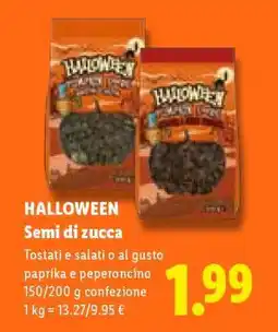 Lidl HALLOWEEN Semi di zucca offerta