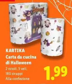 Lidl KARTIKA Carta da cucina di Halloween offerta
