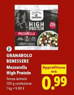 Lidl GRANAROLO Benessere mozzarella High Protein offerta