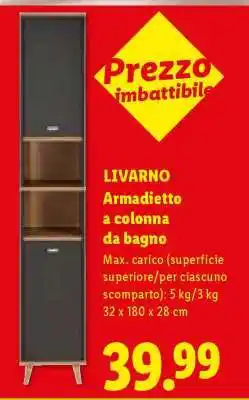 Lidl LIVARNO Armadietto a colonna da bagno offerta