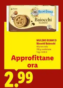 Lidl MULINO BIANCO biscotti Baiocchi offerta