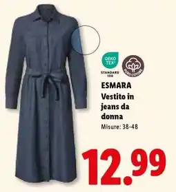 Lidl ESMARA Vestito in jeans da donna offerta