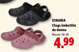 Lidl ESMARA Clogs imbottite da donna offerta