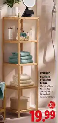 Lidl LIVARNO Scaffale a 5 ripiani in bambù offerta