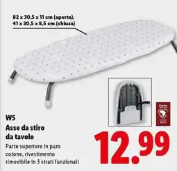 Lidl W5 Asse da stiro da tavolo offerta