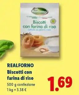 Lidl Realforno Biscotti con farina di riso offerta