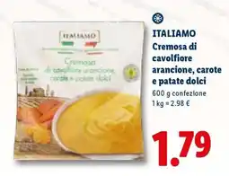Lidl Italiamo Cremosa di cavolfiore arancione, carote e patate dolci offerta
