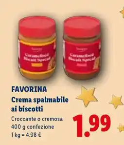 Lidl FAVORINA Crema spalmabile ai biscotti offerta