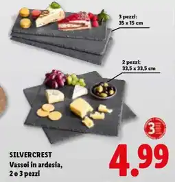 Lidl SILVERCREST Vassoi in ardesia, 2 o 3 pezzi offerta