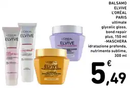 Spazio Conad Balsamo Elvive L'Oréal Paris ultimate glycolic gloss, bond repair plus offerta