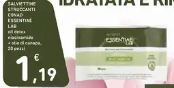 Spazio Conad Salviettine struccanti Conad Essentiae Lab oil detox niacinamide + olio di canapa offerta