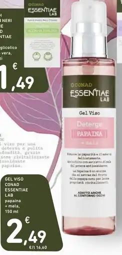 Spazio Conad Gel Viso Conad Essentiae Lab offerta