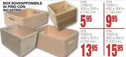 Mondo Brico Box sovrapponibile in pino con incastro offerta