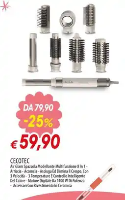 IperFamila Cecotec Air Glam Spazzola Modellante Multifunzione 8 In 1 offerta