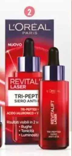 IperFamila L'Oréal Paris Revitalift Laser Tri-Peptidi Siero Anti-Età Con Acido Ialuronico + Vitamina C offerta