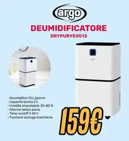 Fiducia & Convenienza Argo deumidificatore offerta