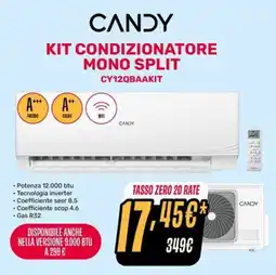 Fiducia & Convenienza Candy kit condizionatore mono split offerta