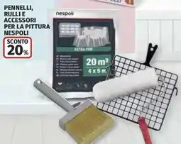 Ipercoop Pennelli, rulli e accessori per la pittura Nespoli offerta