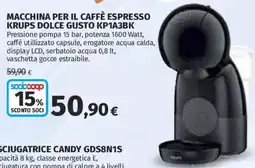 Ipercoop Macchina per il caffè espresso Krups Dolce Gusto KP1A3BK offerta