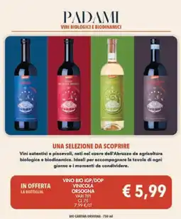 èccoMI Vino bio igp/dop vinicola orsogna offerta