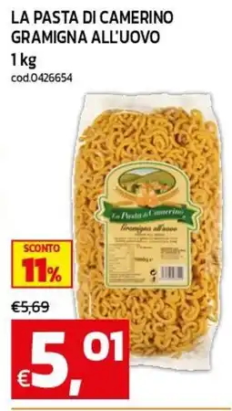 C+C maxigross La Pasta di Camerino Gramigna all'uovo offerta