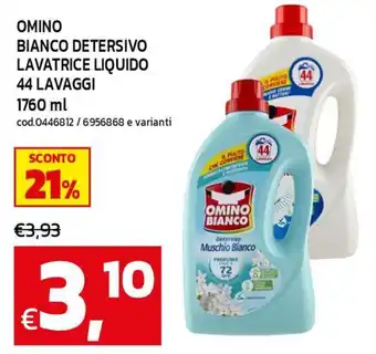 Omino bianco detergente lavatrice liquido