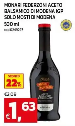 C+C maxigross Aceto balsamico di Modena IGP Monari Federzoni offerta