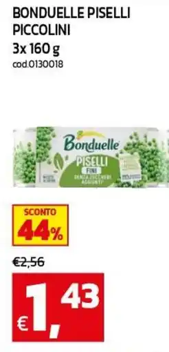 C+C maxigross Bonduelle piselli piccolini offerta