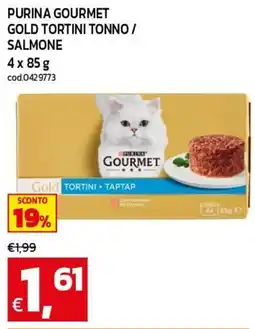 C+C maxigross Purina Gourmet Gold Tortini Tonno / Salmone offerta
