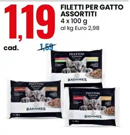 Eurospin Filetti per gatto assortiti Radames offerta