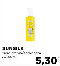 Iper Tosano Sunsilk Siero crema/spray seta offerta