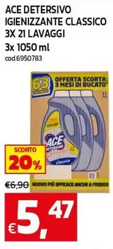 C+C maxigross Ace Detersivo Igienezzante Classico offerta