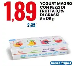 Eurospin Yogurt Magro con pezzi di frutta Land offerta