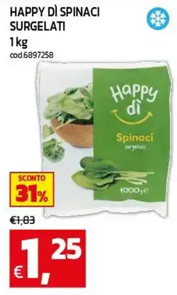 C+C maxigross Happy dì Spinaci surgelati offerta