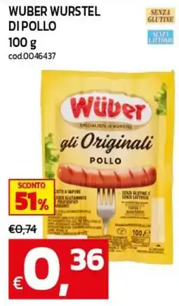 C+C maxigross Wüber wurstel di pollo offerta