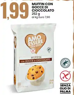 Eurospin Amo essere senza glutine muffin con gocce di cioccolato offerta