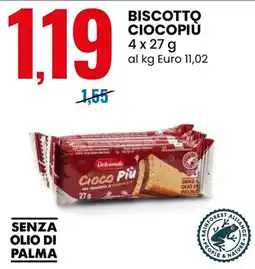 Eurospin Biscotto Ciocopiù offerta