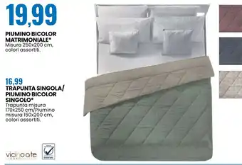 Piumino bicolore matrimoniale
