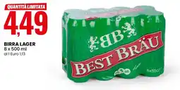 Eurospin Birra Lager Best Bräu offerta